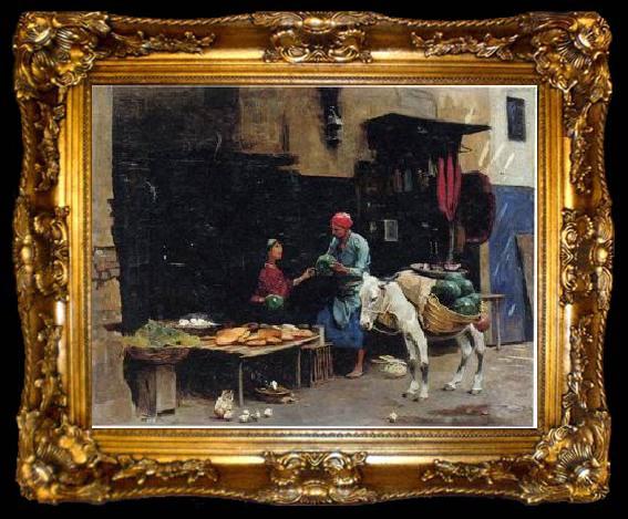 framed  unknow artist Arab or Arabic people and life. Orientalism oil paintings 407, ta009-2